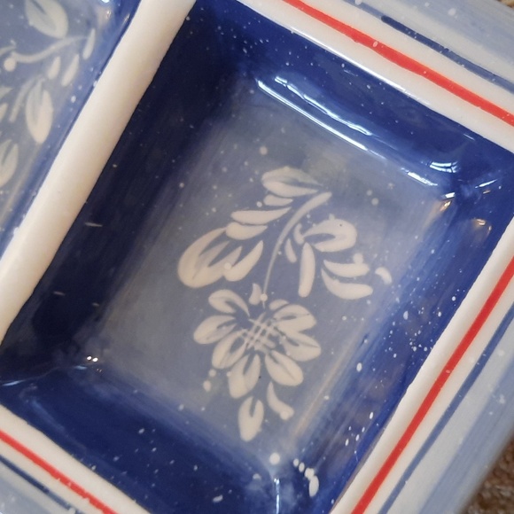 LIKE NEW.  Certified International Pamela Gladding 4-Sectipn Serving Tray - Picture 2 of 5